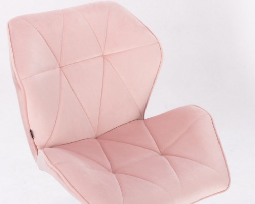 Wygodne obrotowe fotele w stylu skandynawskim CRONO pudrowy róż.